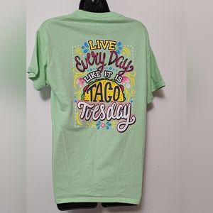 Women's Girlie Girl Originals Taco Tuesday Mint Green T-Shirt Size Medium